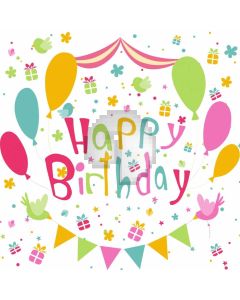 Birthday Balloon Bird Computer Printed Photography Backdrop AUT-077