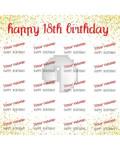 Birthday Glod Red Computer Printed Photography Backdrop AUT-079