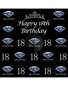 Birthday Diamond Computer Printed Photography Backdrop AUT-080