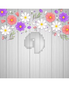 Flower Wood Wall Computer Printed Photography Backdrop AUT-091