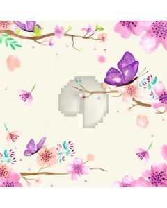 Flower Butterfly Computer Printed Photography Backdrop AUT-097