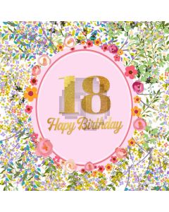 Flower Birthday Computer Printed Photography Backdrop AUT-109