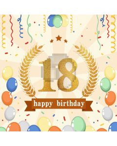 Balloon Star Birthday Computer Printed Photography Backdrop AUT-117