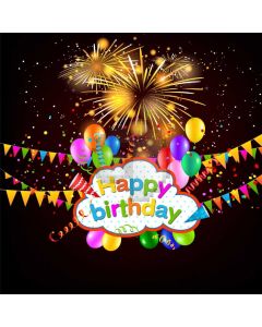 Birthday Firework Balloon Computer Printed Photography Backdrop AUT-119