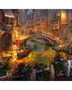 Flower House Bridge Computer Printed Photography Backdrop AUT-130
