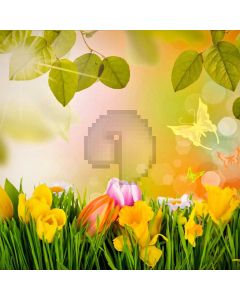 Flower Leaves Computer Printed Photography Backdrop AUT-140