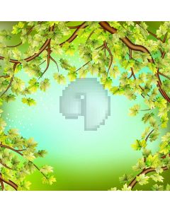 Green Flower Computer Printed Photography Backdrop AUT-146