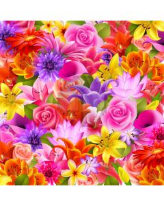 Flower Pink Red Purple Computer Printed Photography Backdrop AUT-148