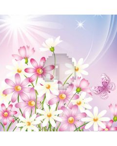 Flower Sunshine Computer Printed Photography Backdrop AUT-149