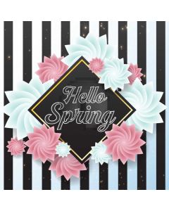 Flower Stripe Computer Printed Photography Backdrop AUT-157