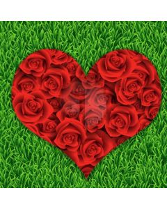 Flower Heart Grass Computer Printed Photography Backdrop AUT-159