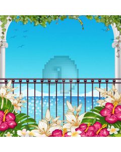 Sea Tree Flower Computer Printed Photography Backdrop AUT-160