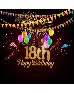 Birthday Balloon Computer Printed Photography Backdrop AUT-172