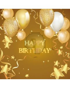 Balloon Star Gold Computer Printed Photography Backdrop AUT-175