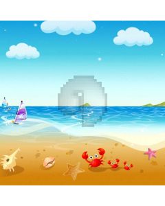 Sea Cloud Sand Computer Printed Photography Backdrop AUT-185