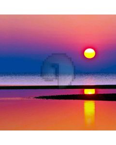 Sea Sun Purple Computer Printed Photography Backdrop AUT-198