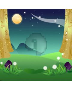 Moon Grass Tree Computer Printed Photography Backdrop AUT-226