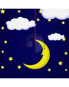 Moon Cloud Star Computer Printed Photography Backdrop AUT-236