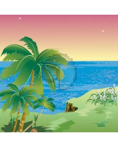 Sea Tree Flower Computer Printed Photography Backdrop AUT-242
