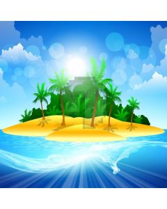 Tree Sea Cloud Computer Printed Photography Backdrop AUT-244