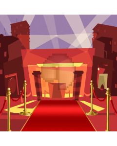 Pillar Red Carpet House Computer Printed Photography Backdrop AUT-272