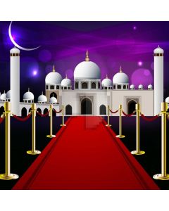 Pillar Red Carpet Moon Computer Printed Photography Backdrop AUT-296