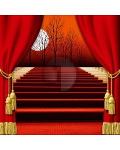 Stair Curtain Tree Moon Computer Printed Photography Backdrop AUT-304