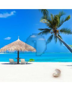 Sea Chair Tree Computer Printed Photography Backdrop AUT-319