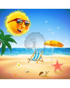 Sun Chair Star Computer Printed Photography Backdrop AUT-320
