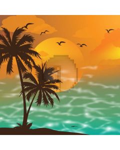 Sea Sun Bird Tree Computer Printed Photography Backdrop AUT-326