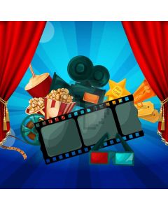 Popcorn Curtain Computer Printed Photography Backdrop AUT-389