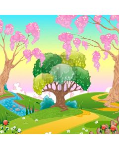 Tree Grass Computer Printed Photography Backdrop AUT-401
