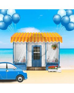 Car House Computer Printed Photography Backdrop AUT-462