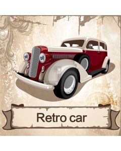 Car Retro Car Computer Printed Photography Backdrop AUT-467