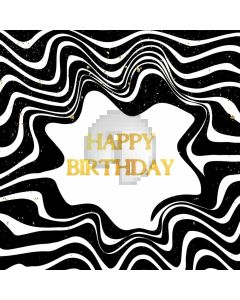 Birthday Black And White Computer Printed Photography Backdrop AUT-475