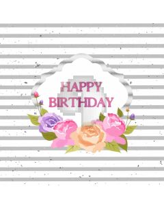 Birthday Flower Computer Printed Photography Backdrop AUT-481
