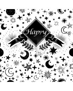 Moon Star Computer Printed Photography Backdrop AUT-498