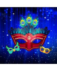 Mask Fur Night Star Computer Printed Photography Backdrop AUT-527