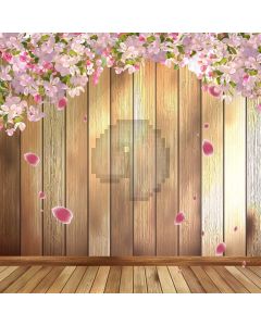 Flower Wood Wall Computer Printed Photography Backdrop AUT-542