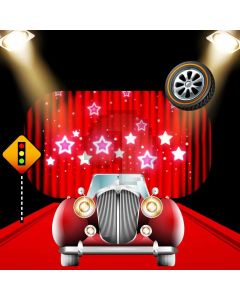 Curtain Carpet Car Star Computer Printed Photography Backdrop AUT-554