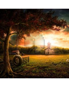 Tree House Computer Printed Photography Backdrop AUT-581
