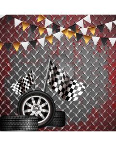 Flag Wheel Computer Printed Photography Backdrop AUT-589