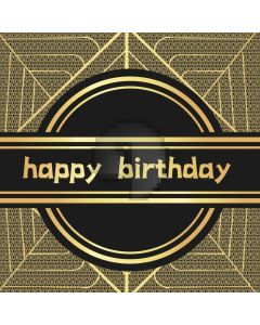 Birthday Golden Computer Printed Photography Backdrop AUT-592