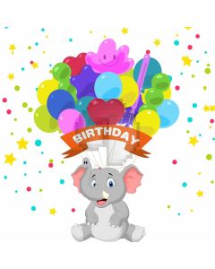 Birthday Ballon Computer Printed Photography Backdrop AUT-613