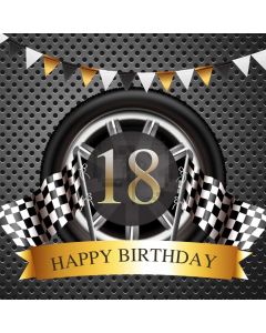 Birthday Flag Computer Printed Photography Backdrop AUT-616