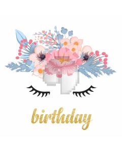 Birthday Flower Computer Printed Photography Backdrop AUT-617