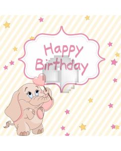 Birthday Elephant Computer Printed Photography Backdrop AUT-626
