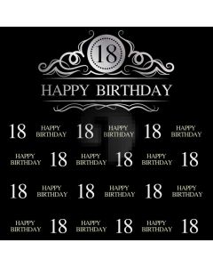 Birthday Black Computer Printed Photography Backdrop AUT-643