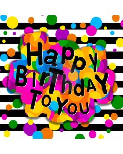 Birthday Colors Computer Printed Photography Backdrop AUT-656