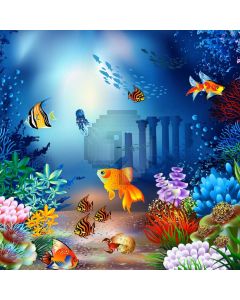 Sea Fish Computer Printed Photography Backdrop AUT-672
